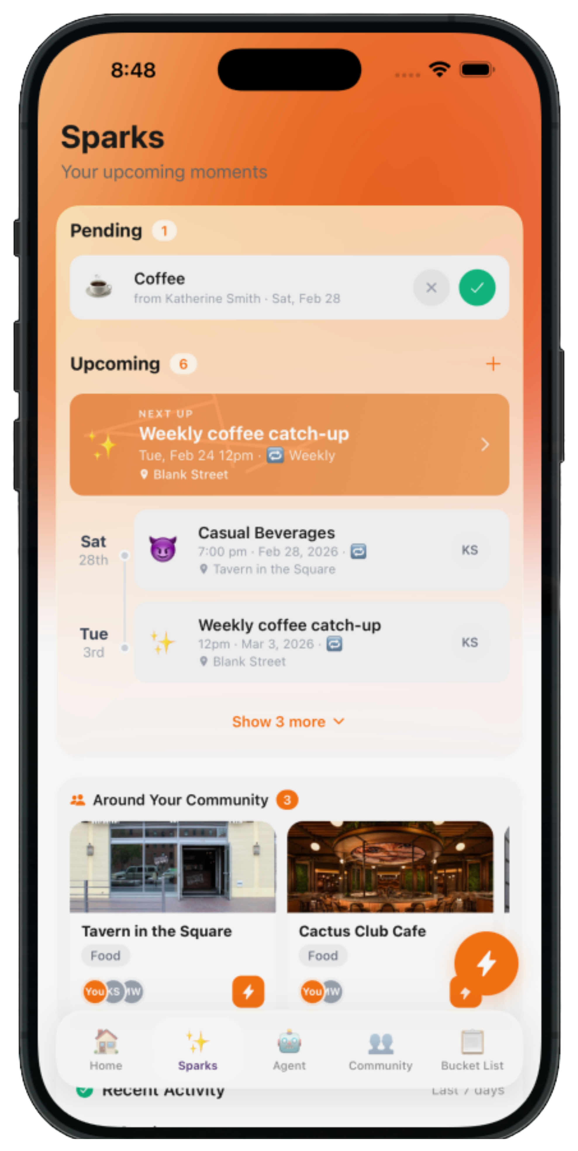 dearli sparks — AI-powered hangout planning